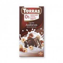 Torras mléčná čokoláda s lískovými oříšky 75 g