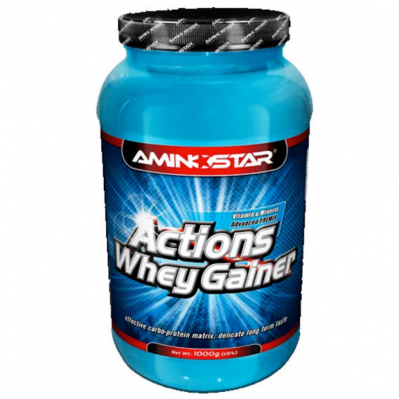 Aminostar Actions Whey Gainer 4,5kg - vanilka