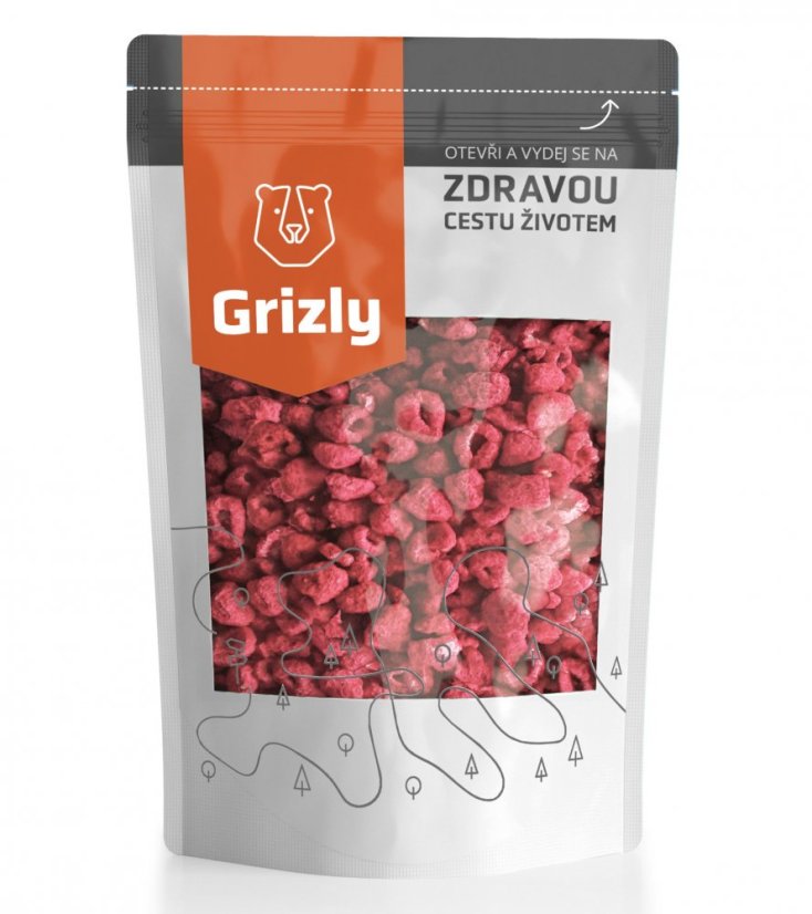 GRIZLY Maliny lyofilizované XXL 125 g