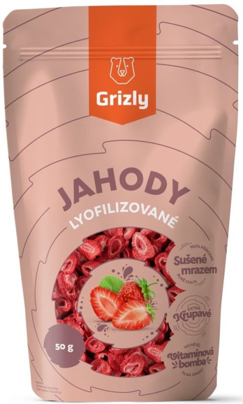 GRIZLY Jahody lyofilizované 50 g