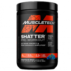 MuscleTech Shatter Pre-workout 363g - modrá malina