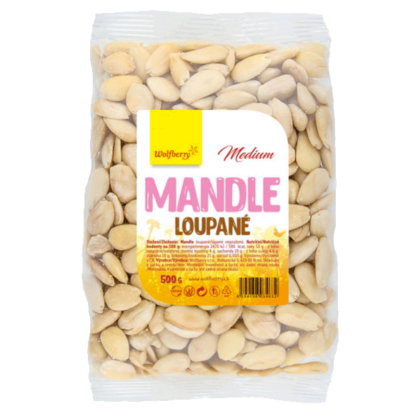 Wolfberry Mandle loupané Medium