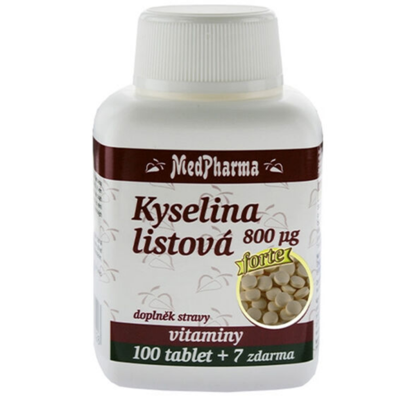MedPharma Kyselina listová forte 800mcg - 107 tablet