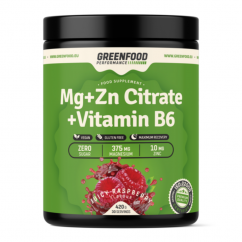 GreenFood Performance Mg + ZN Citrate + Vitamin B6 420g - mandarinka