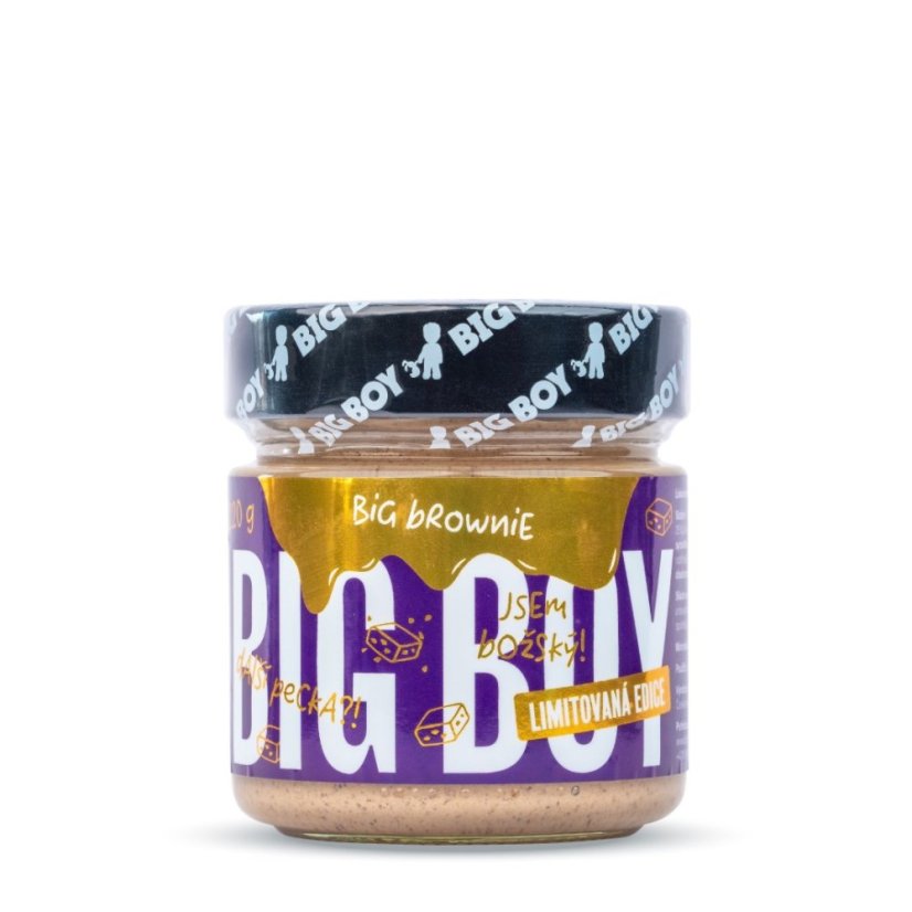 Big Boy Big brownie - Lískový krém s kešu a bílou čokoládou 220g Big Boy Big brownie - Lískový krém s kešu a bílou čokoládou 220g