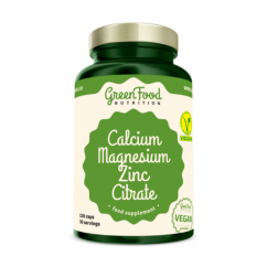 GreenFood Calcium Magnesium Zinc Citrate - 120 kapslí