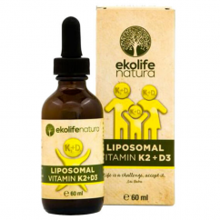 Ekolife Natura Liposomal Vitamin K2 + D3 60ml - meruňka
