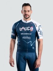 BrainMax® LAUF unisex cyklistický set, modrý dres a modré kraťasy se šlemi
