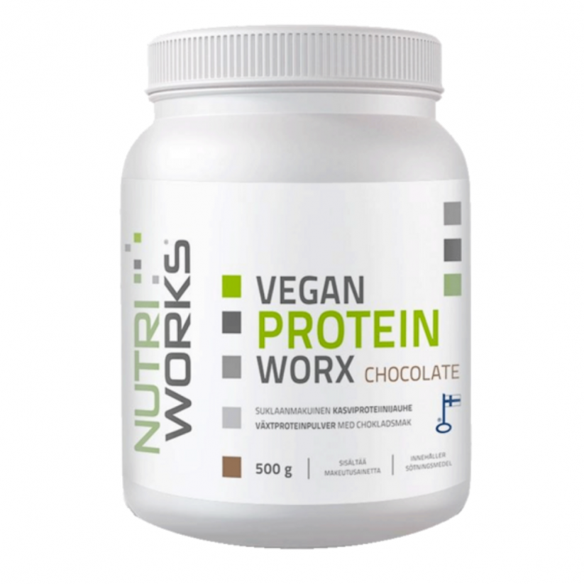 NutriWorks Vegan Protein Worx 500g - čokoláda
