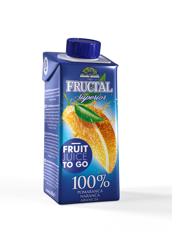 Fructal Brick pomeranč 100% 200ml