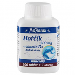 MedPharma Hořčík 300mg + vitamin D3 - 107 tablet