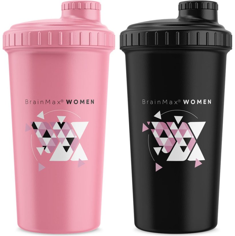 BrainMax®  Women plastový shaker (šejkr), 700 ml - Barva: Černá