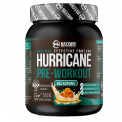 MaxxWin Hurricane Pre-Workout No Caffeine 540g - pomeranč