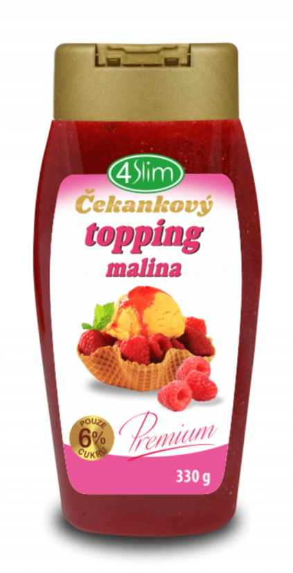 4Slim Čekankový topping malina 330 g