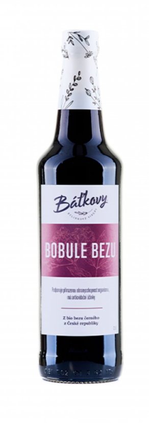Báťkovy sirupy Bezinkový sirup z bobulí 500 ml