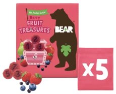 Bear Fruit Treasures Berry jahoda a borůvka 5x20g