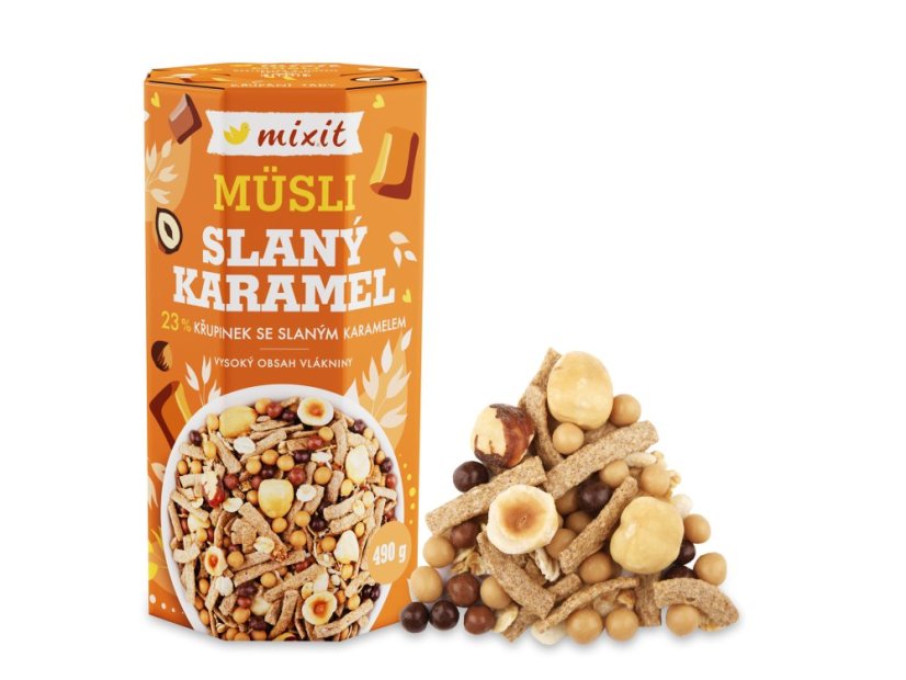 MÜSLI 490g Slaný karamel [MIXIT]