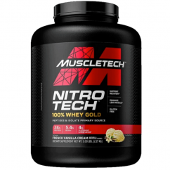 MuscleTech Nitro-Tech 100% Whey GOLD 2,51kg - jahoda