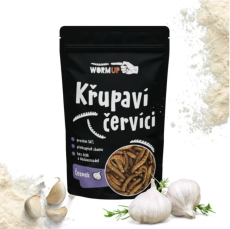 WormUp Křupaví červíci s česnekem 20g