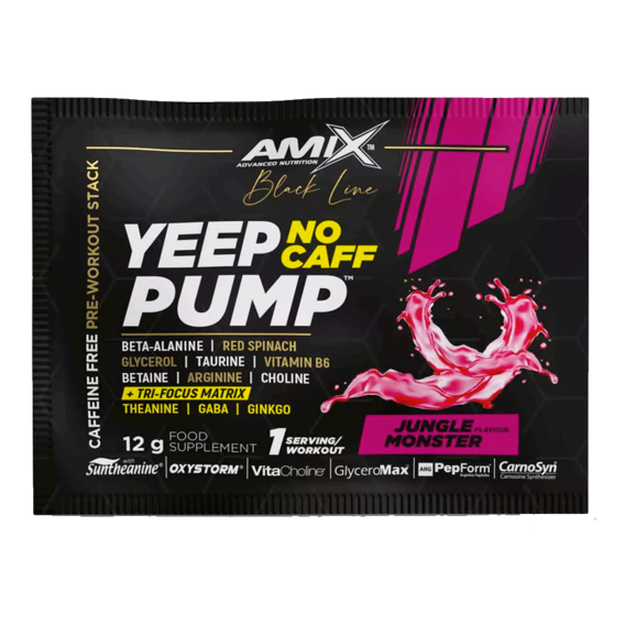 Amix Black Line Yeep Pump No caff - Velikost balení: 360 Gramů, Příchuť: Pear strike