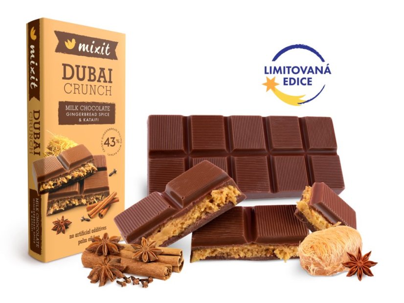 Mixit Dubajská čokoláda perníkové koření & kataifi 70g