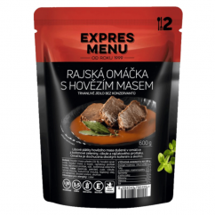 Expres menu Rajská omáčka s hovězím masem (2 porce) - 600g