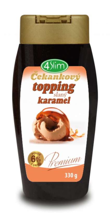 4Slim Čekankový topping slaný karamel 330 g