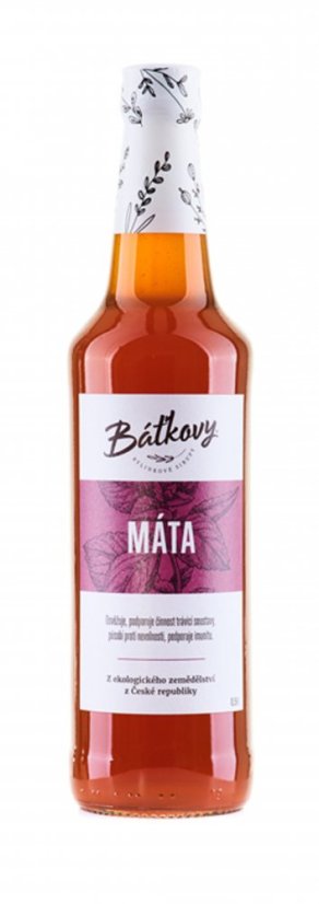 Báťkovy sirupy Mátový sirup 500 ml Báťkovy sirupy Mátový sirup 500 ml