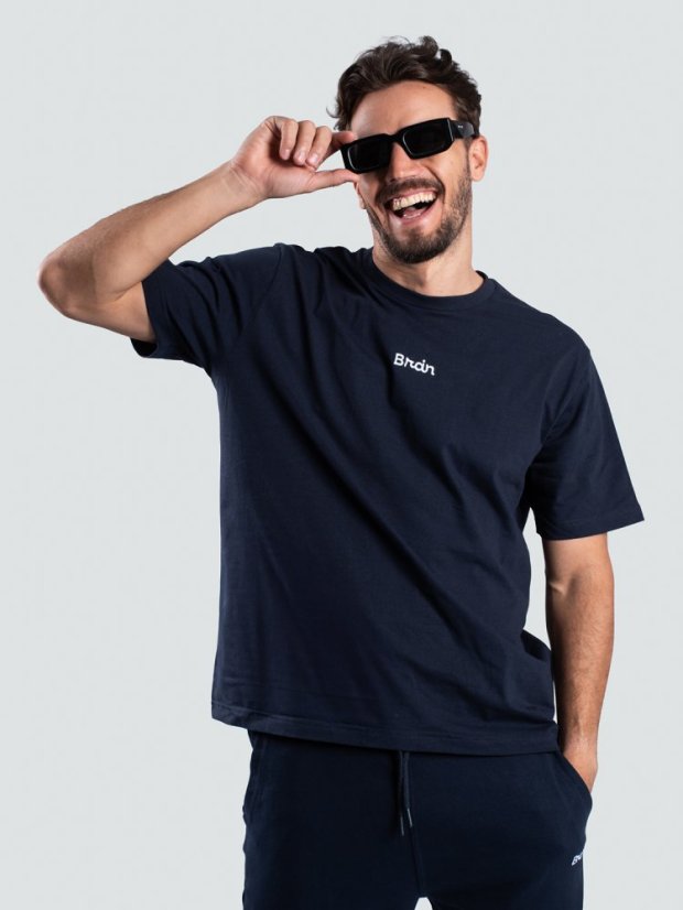 BrainMax® Brain unisex tričko, modré - Velikost: L