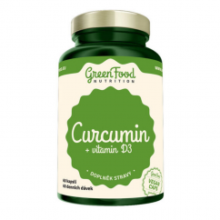 GreenFood Curcumin + vitamín D3 - 60 kapslí