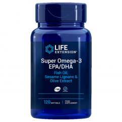 Life Extension Super Omega-3 EPA/DHA with Sesame Lignans & Olive Extract - 120 tobolek
