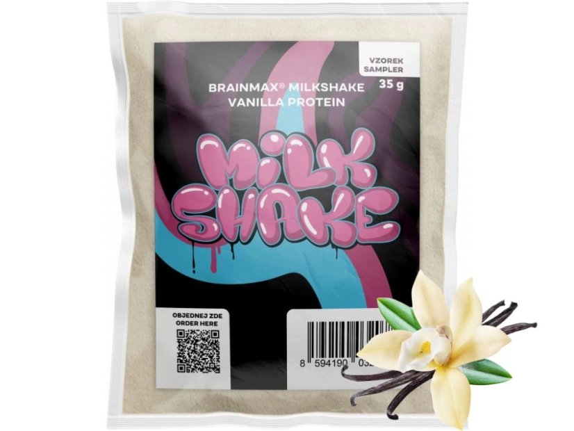 BrainMax®  Milkshake Protein, 35 g, VZOREK - Příchuť: Bez příchutě