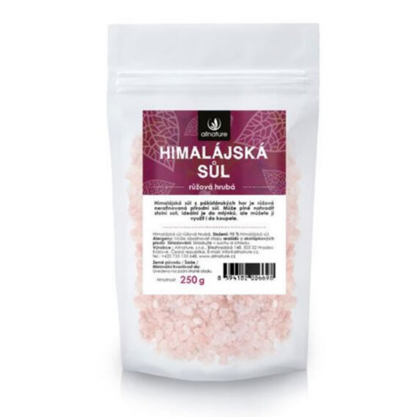 Allnature Himalájská sůl růžová 250g - hrubá