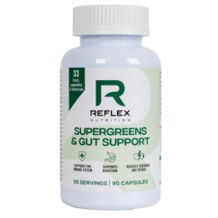 Reflex Supergreens & Gut Support - 90 kapslí